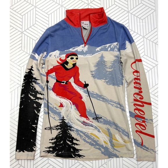 Neve Jackets & Blazers - Neve Women's size Small Silk Merino Wool Base Layer Top Retro Skier Apres Ski a1